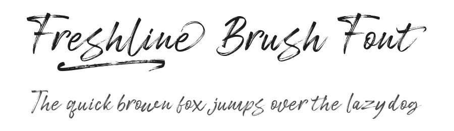 Freshline Brush Font by Mega Type — Script Handwritten Font