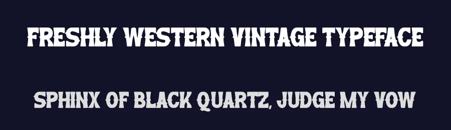 Freshly Western Vintage Typeface by Pian45 — Display Font — thumbnail 2
