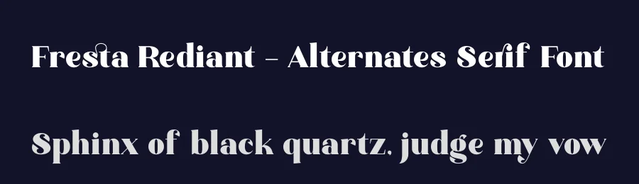 Fresta Rediant – Alternates Serif Font by timelesstype.co — Serif Font — thumbnail 2