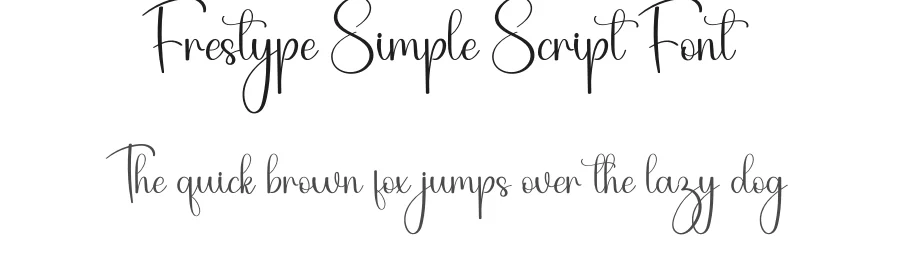 Frestype Simple Script Font by freshtypeink — Script Handwritten Font