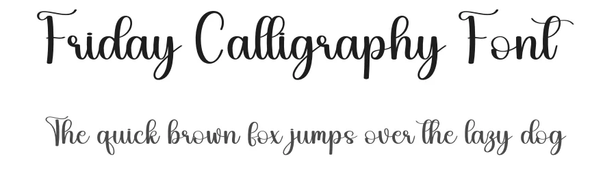 Friday Calligraphy Font by andikastudio — Script Handwritten Font