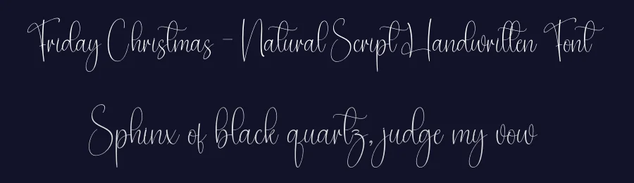 Friday Christmas – Natural Script Handwritten Font by creativeletter — Script Handwritten Font — thumbnail 2