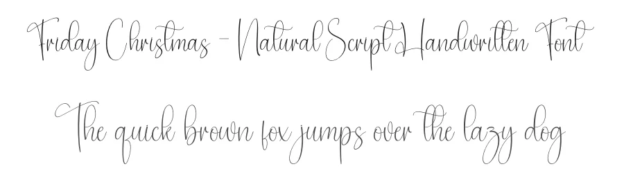 Friday Christmas – Natural Script Handwritten Font by creativeletter — Script Handwritten Font