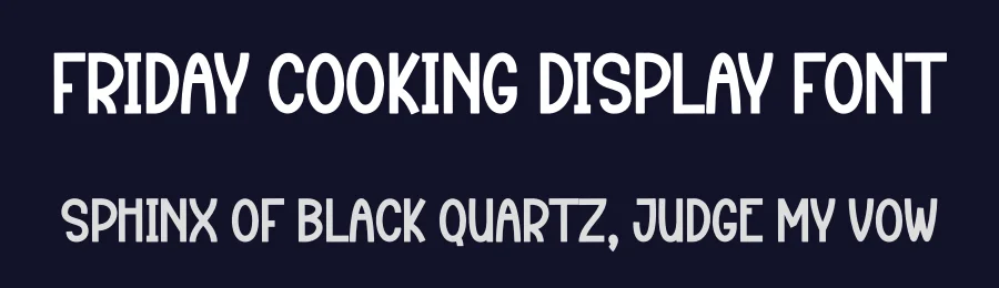 Friday Cooking Display Font by andikastudio — Display Font — thumbnail 2