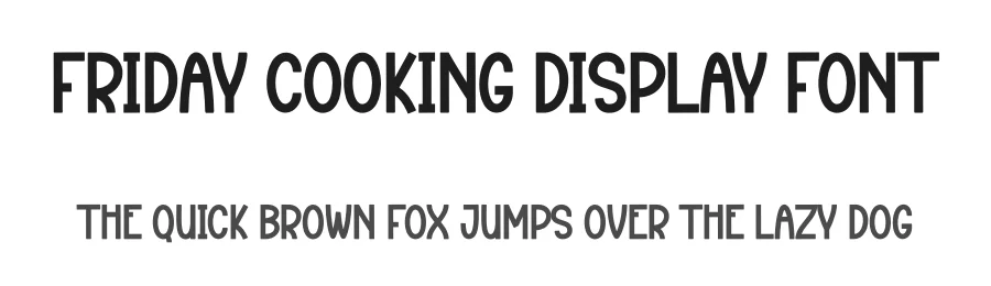 Friday Cooking Display Font by andikastudio — Display Font