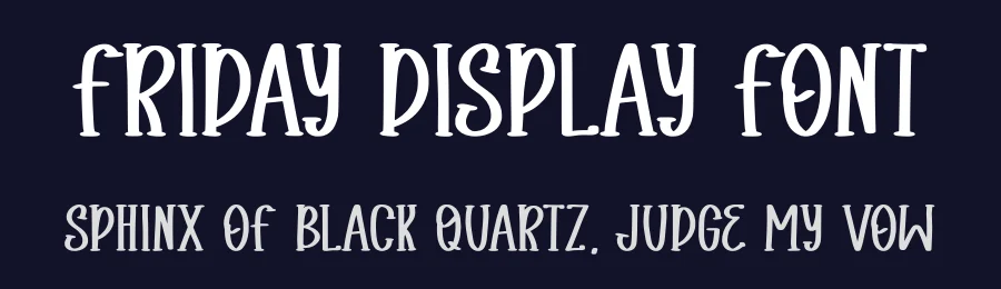 Friday Display Font by Craftedtype — Decorative Font — thumbnail 2