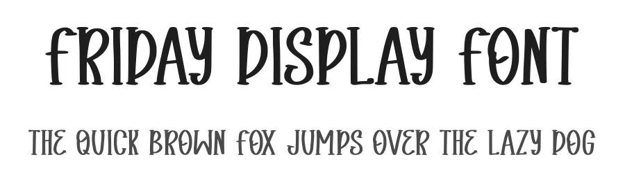 Friday Display Font by Craftedtype — Decorative Font