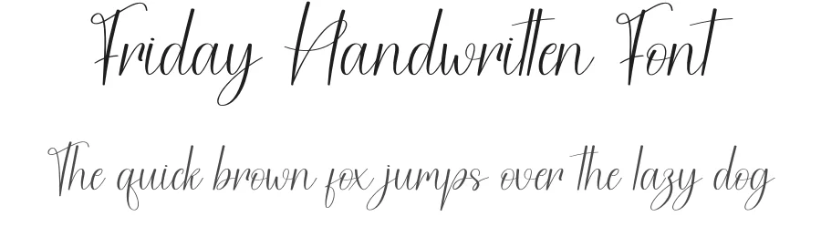 Friday Handwritten Font by creativeletter — Script Handwritten Font