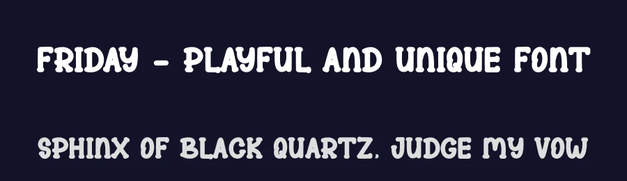 Friday – Playful And Unique Font by andikastudio — Display Font — thumbnail 2