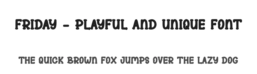 Friday β Playful And Unique Font by andikastudio β Display Font