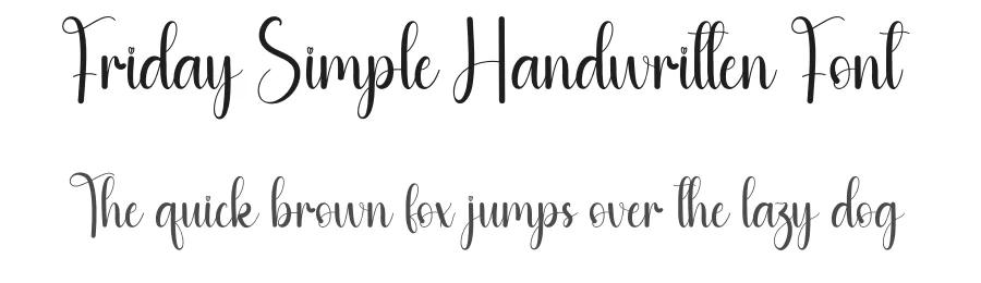 Friday Simple Handwritten Font by andikastudio — Script Handwritten Font