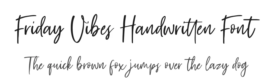 Friday Vibes Handwritten Font by Sronstudio — Script Handwritten Font