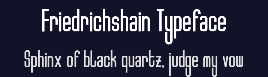 Friedrichshain Typeface by Tomas Clarkson — Sans Serif Font — thumbnail 2