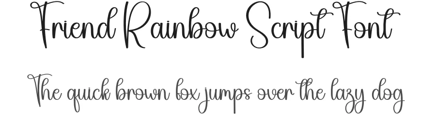 Friend Rainbow Script Font by creativeletter — Script Handwritten Font