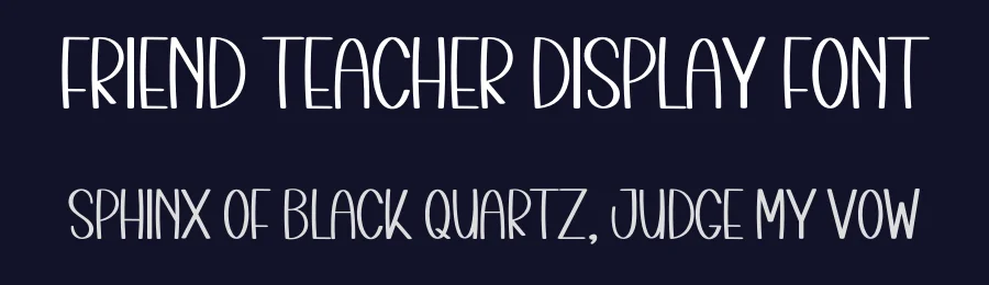 Friend Teacher Display Font by freshtypeink — Display Font — thumbnail 2