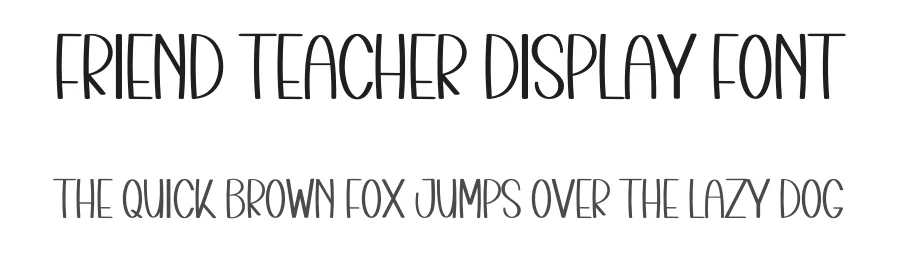 Friend Teacher Display Font by freshtypeink — Display Font