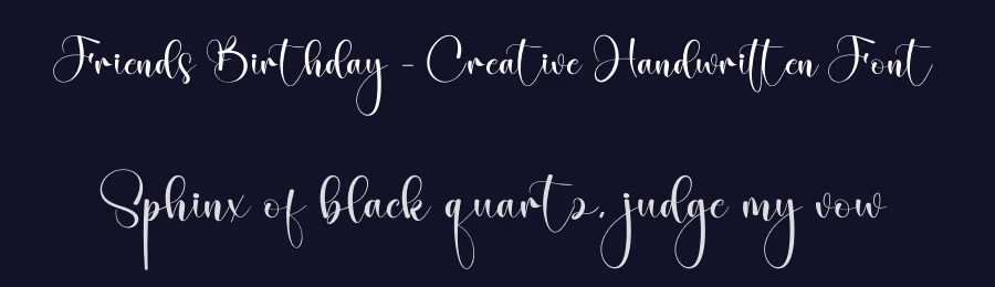 Friends Birthday – Creative Handwritten Font by creativeletter — Script Handwritten Font — thumbnail 2
