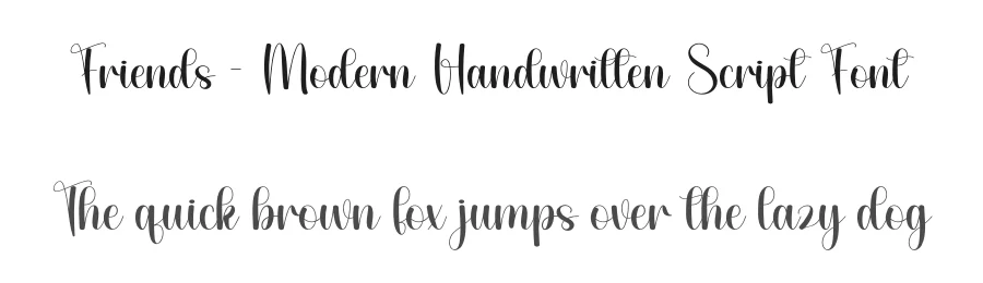 Friends – Modern Handwritten Script Font by andikastudio — Script Handwritten Font