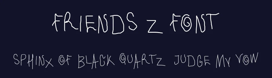 Friends Z Font by ffeeaarr — Script Handwritten Font — thumbnail 2