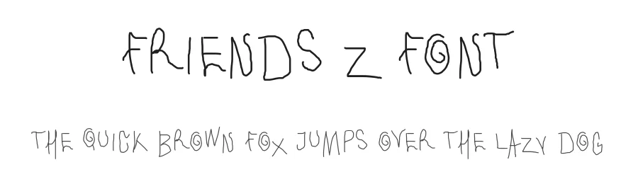 Friends Z Font by ffeeaarr — Script Handwritten Font