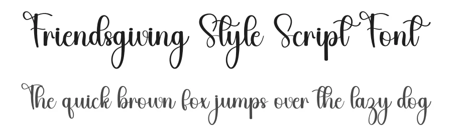 Friendsgiving Style Script Font by freshtypeink — Script Handwritten Font
