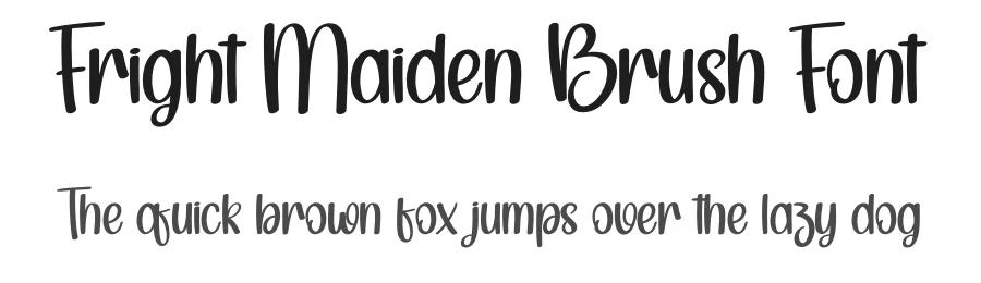 Fright Maiden Brush Font by creativeletter — Display Font