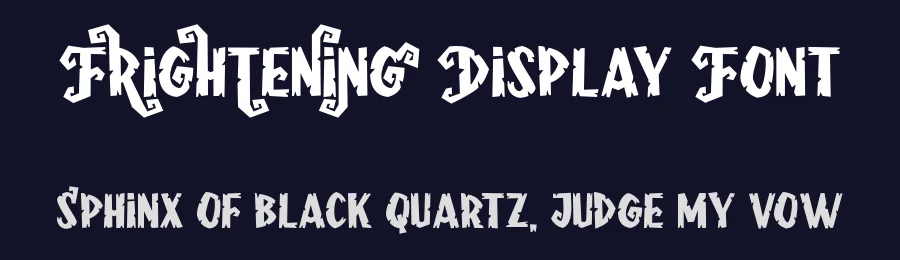 Frightening Display Font by Lettersweet — Display Font — thumbnail 2