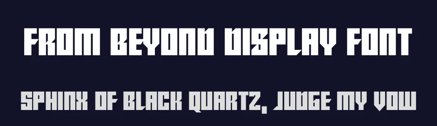 From Beyond Display Font by Dadiomouse — Display Font — thumbnail 2