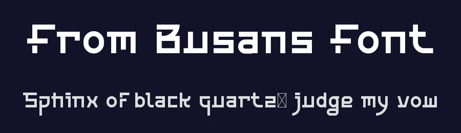 From Busans Font by BarakaType — Display Font — thumbnail 2