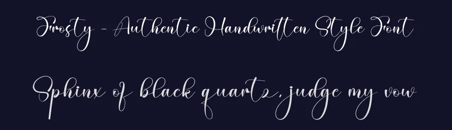 Frosty – Authentic Handwritten Style Font by creativeletter — Script Handwritten Font — thumbnail 2