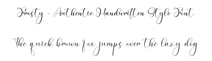 Frosty – Authentic Handwritten Style Font by creativeletter — Script Handwritten Font