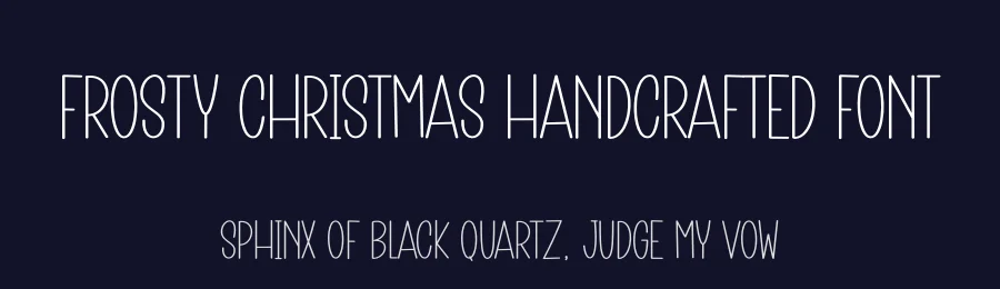 Frosty Christmas Handcrafted Font by creativeletter — Display Font — thumbnail 2