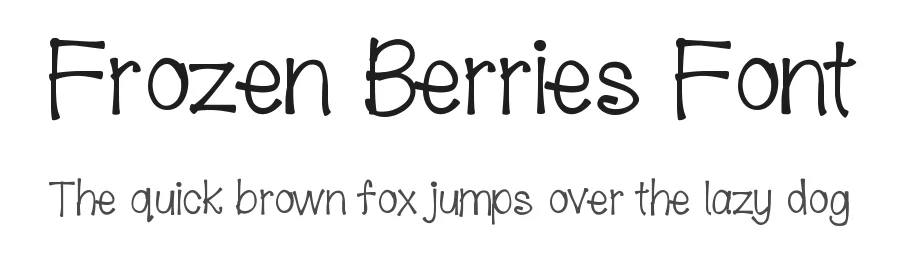 Frozen Berries Font by Sabrina Schleiger — Display Font