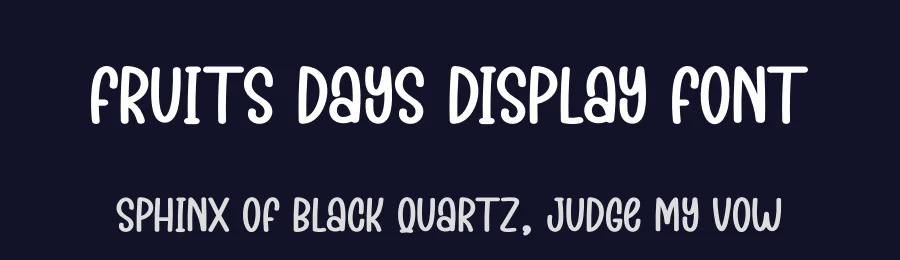 Fruits Days Display Font by creativeletter — Display Font — thumbnail 2