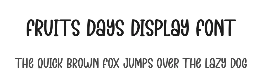 Fruits Days Display Font by creativeletter — Display Font