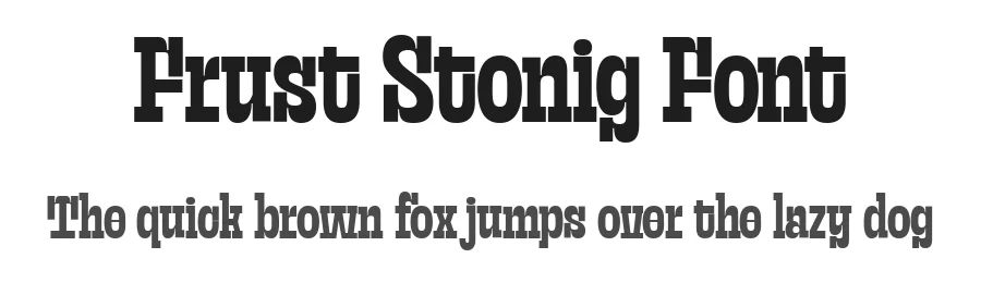 Frust Stonig Font by Variatype — Slab Serif Font