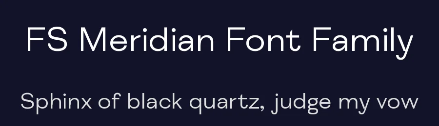FS Meridian Font Family by Fontsmith — Sans Serif Font — thumbnail 2