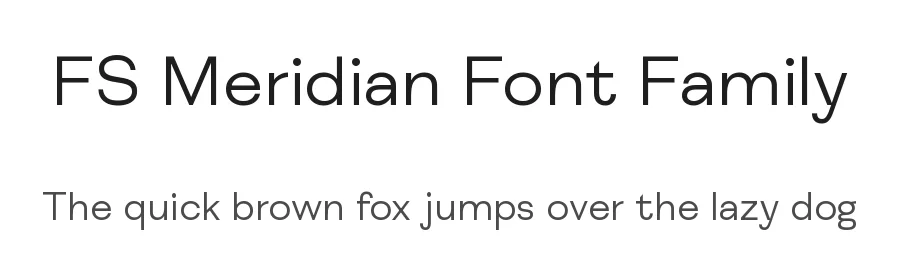 FS Meridian Font Family by Fontsmith — Sans Serif Font