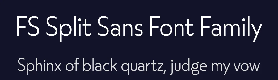 FS Split Sans Font Family by Fontsmith — Sans Serif Font — thumbnail 2
