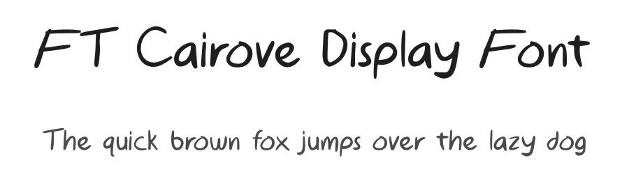 FT Cairove Display Font by firstype — Script Handwritten Font