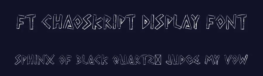 FT Chaoskript Display Font by firstype — Display Font — thumbnail 2