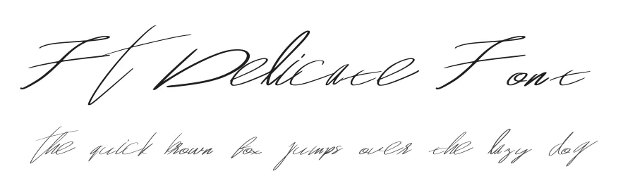 FT Delicate Font by firstype — Decorative Font