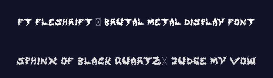 FT Fleshrift – Brutal Metal Display Font by firstype — Blackletter Font — thumbnail 2