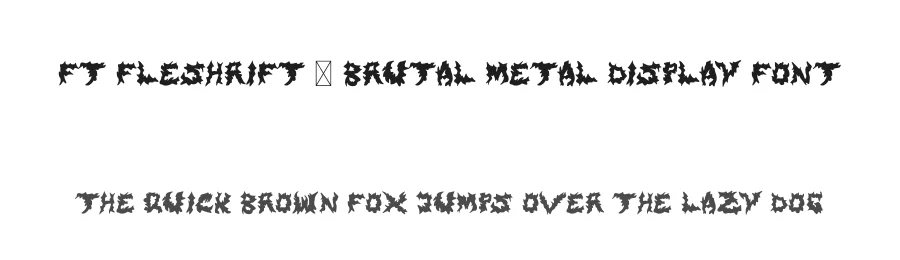 FT Fleshrift – Brutal Metal Display Font by firstype — Blackletter Font