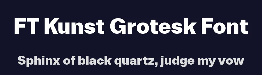 FT Kunst Grotesk Font by Formula Type — Sans Serif Font — thumbnail 2