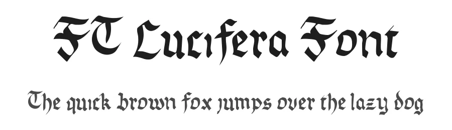 FT Lucifera Font by firstype — Blackletter Font