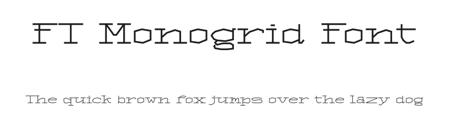 FT Monogrid Font by firstype — Display Font