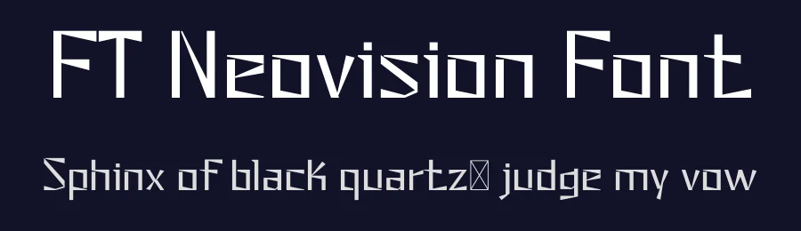 FT Neovision Font by firstype — Display Font — thumbnail 2