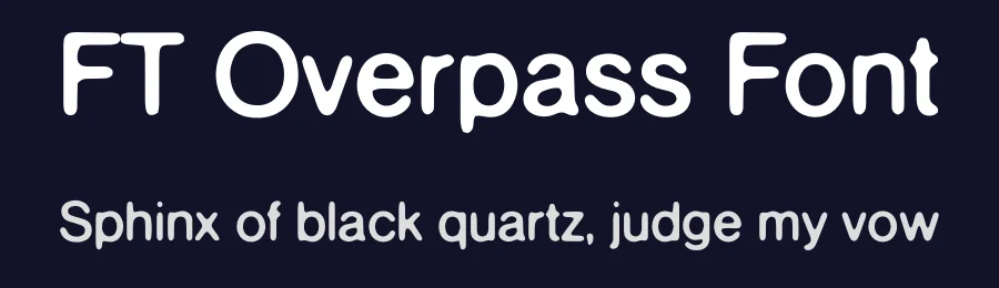 FT Overpass Font by firstype — Display Font — thumbnail 2