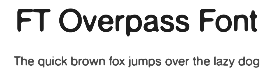FT Overpass Font by firstype — Display Font